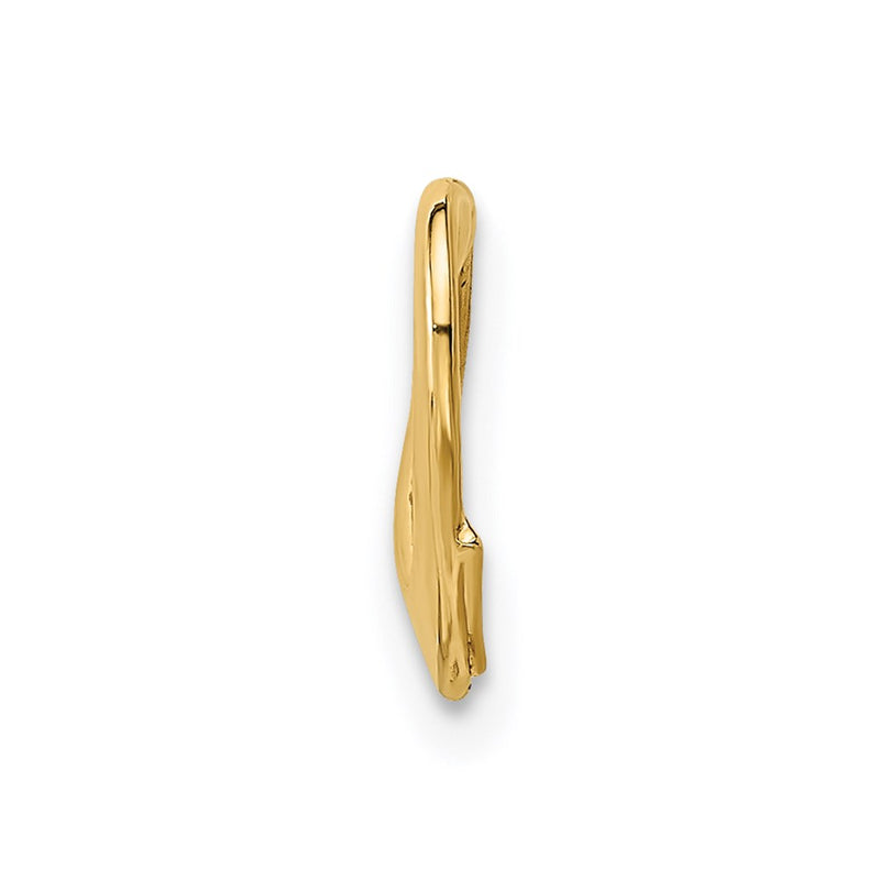 14K Yellow Gold Floating Heart Charm