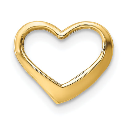 14K Yellow Gold Floating Heart Charm