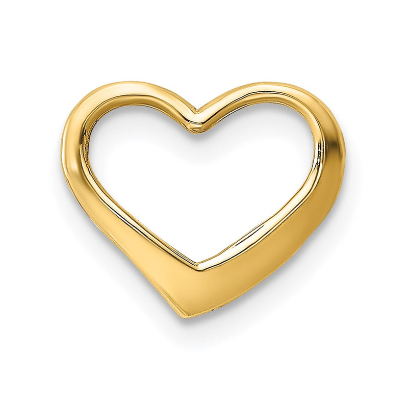 14K Yellow Gold Floating Heart Charm