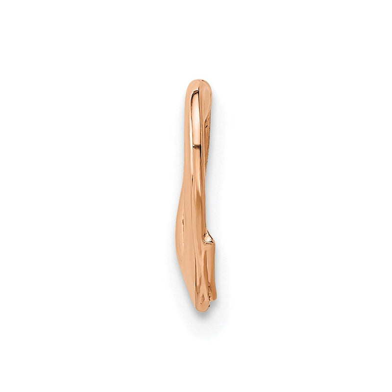 14K Rose Gold Polished Heart Chain Slide