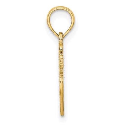 14K Yellow Gold Heart W/ Love Birds Charm
