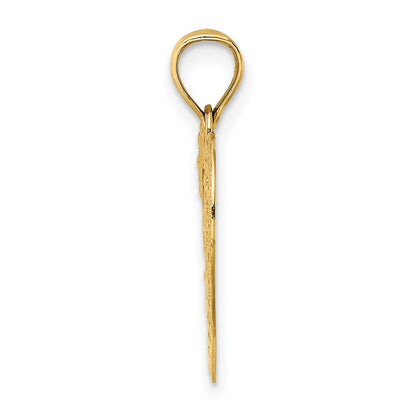 14K Yellow Gold Doves In Heart Charm