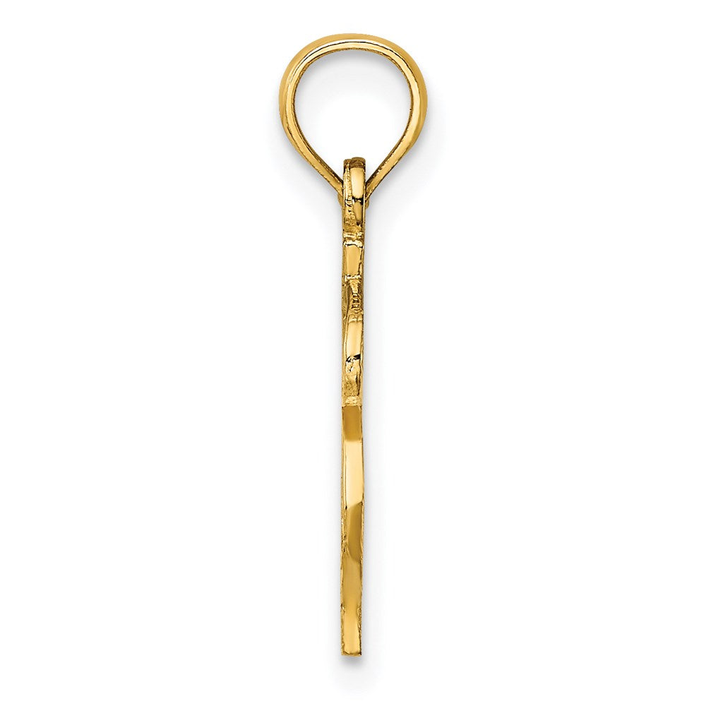 14K Yellow Gold Dollar Sign Charm