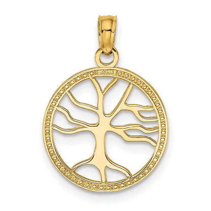 14K Yellow Gold Small Family Tree Charm