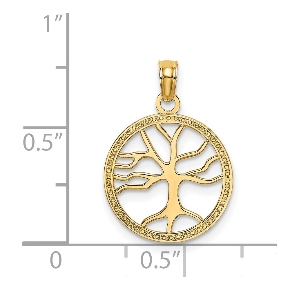 14K Yellow Gold Small Family Tree Charm