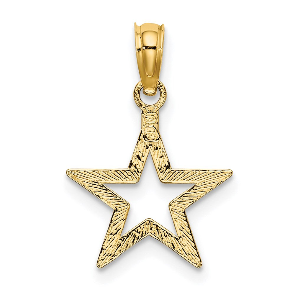 14K Yellow Gold Cut-Out Star Charm