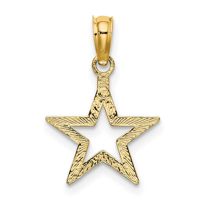 14K Yellow Gold Cut-Out Star Charm