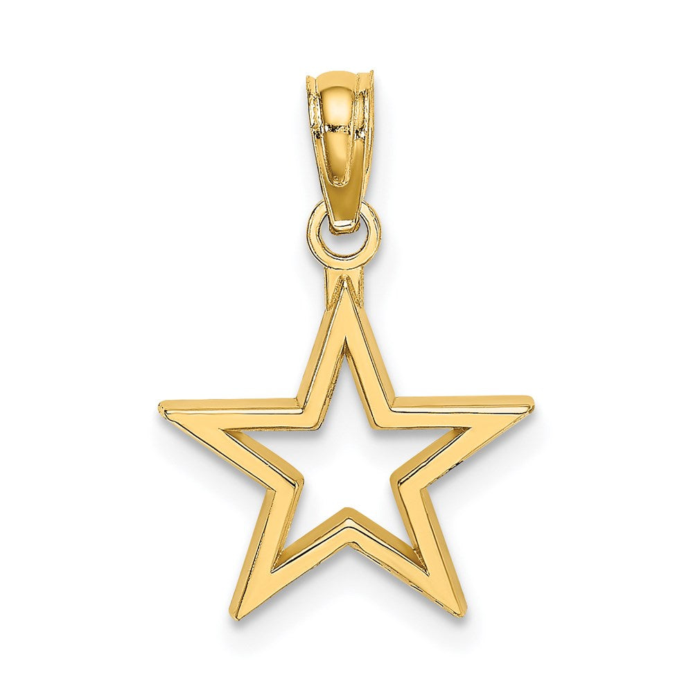 14K Yellow Gold Cut-Out Star Charm
