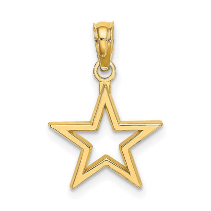 14K Yellow Gold Cut-Out Star Charm