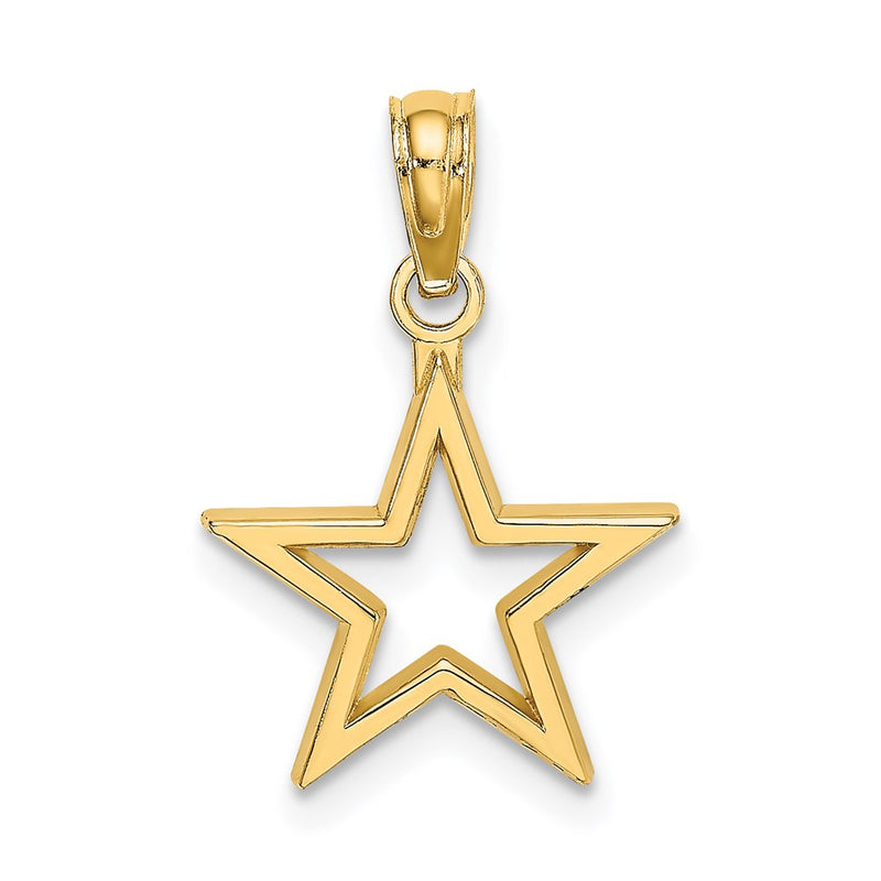 14K Yellow Gold Cut-Out Star Charm