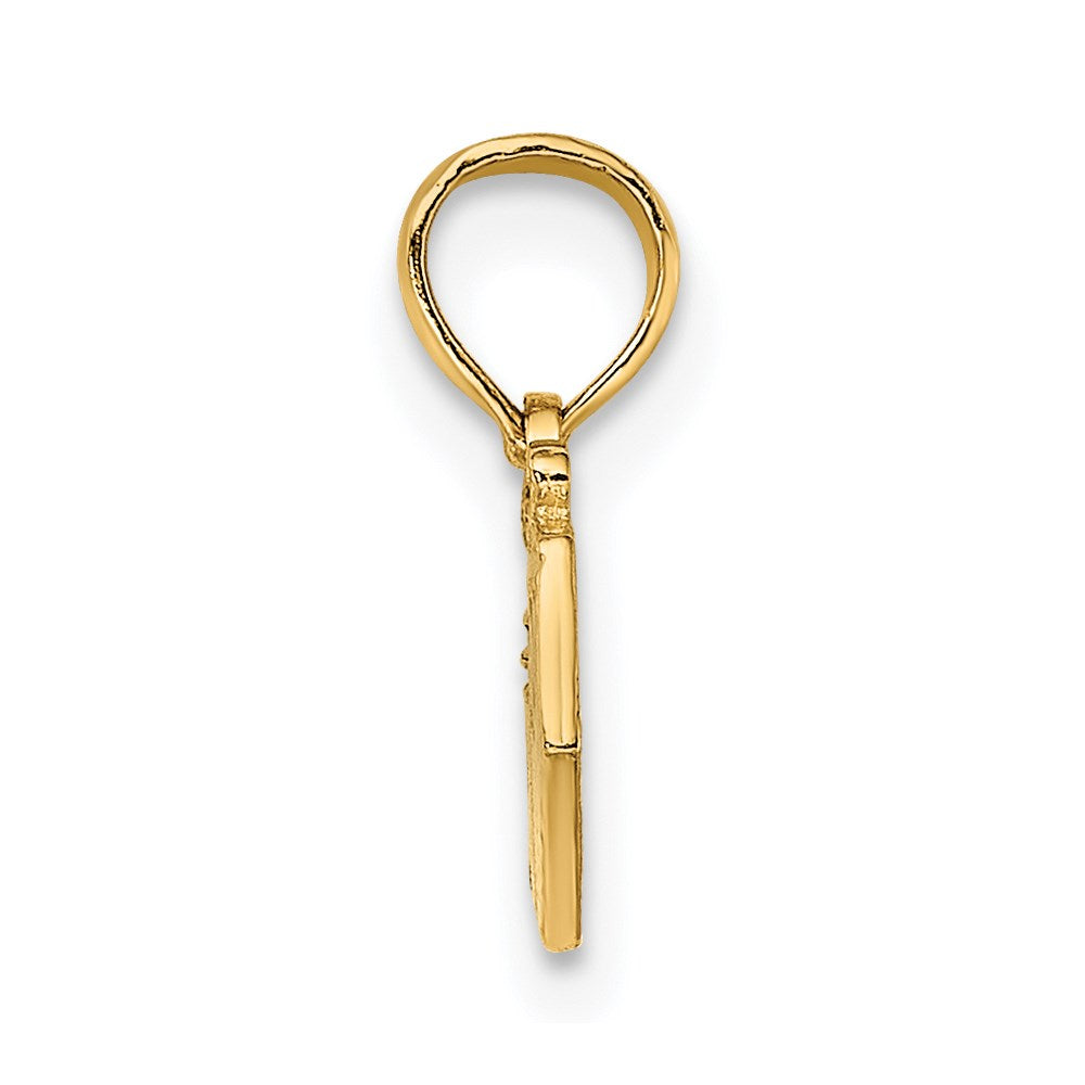 14K Yellow Gold Wrapped Gift Box Charm