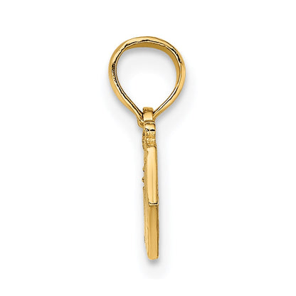 14K Yellow Gold Wrapped Gift Box Charm