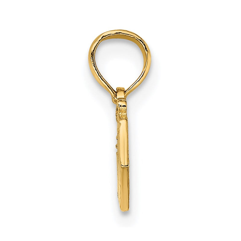 14K Yellow Gold Wrapped Gift Box Charm