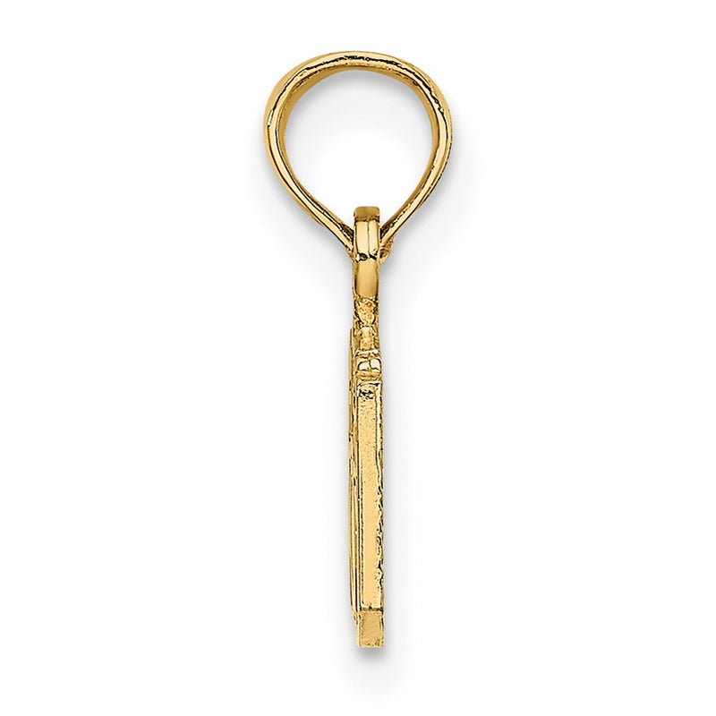 14K Yellow Gold Flat Cut-Out Camera Charm
