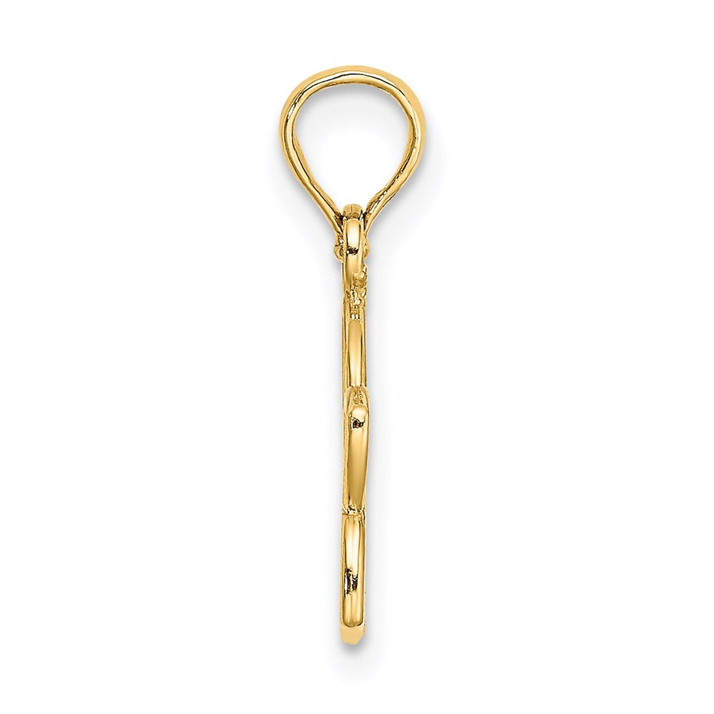 14K Yellow Gold Cut Out Flower Charm