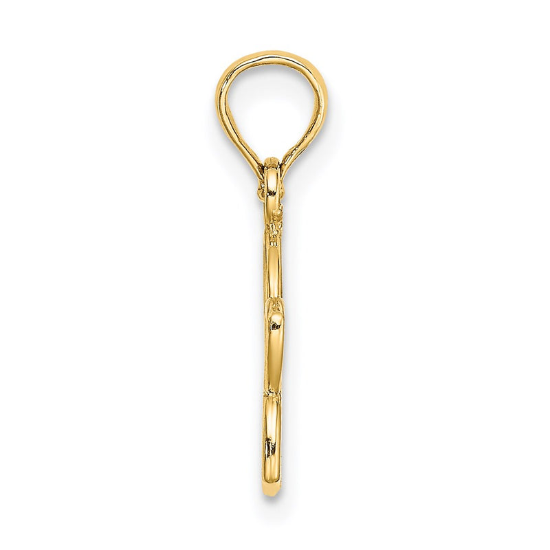 14K Yellow Gold Cut Out Flower Charm