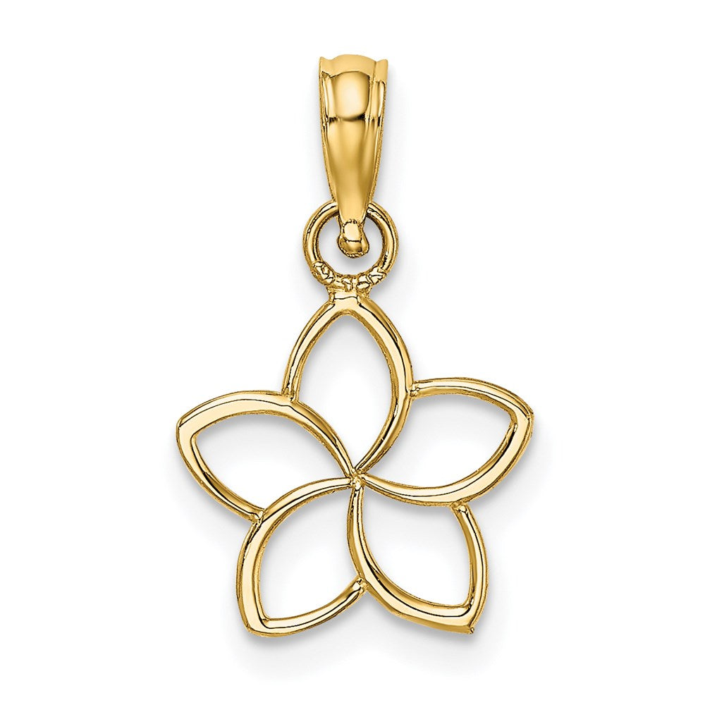 14K Yellow Gold Cut Out Flower Charm