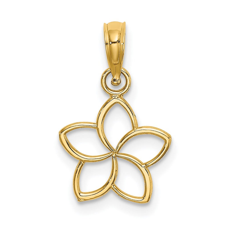 14K Yellow Gold Cut Out Flower Charm
