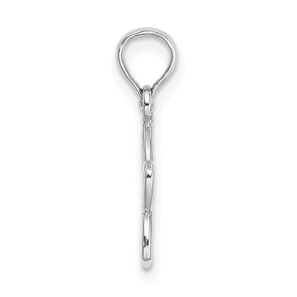 14K White Gold Cut Out Flower Charm