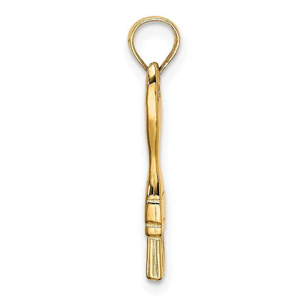 14K Yellow Gold 3-D Paint Brush Charm