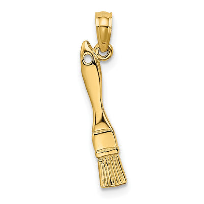 14K Yellow Gold 3-D Paint Brush Charm