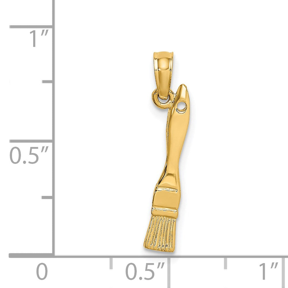 14K Yellow Gold 3-D Paint Brush Charm