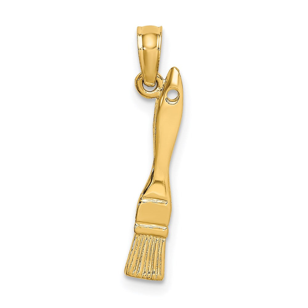 14K Yellow Gold 3-D Paint Brush Charm