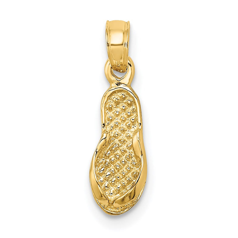 14K Yellow Gold Single Flip-Flop Charm