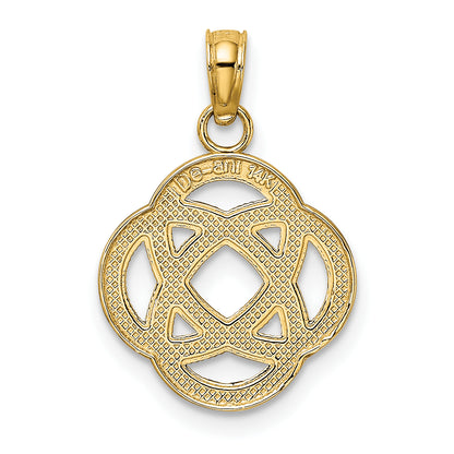 14K Yellow Gold Small Celtic Eternity Knot Circle Charm