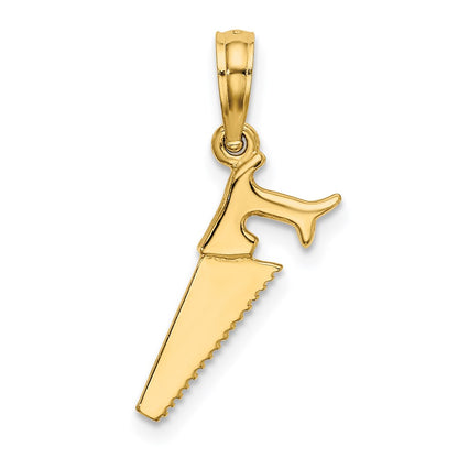 14K Yellow Gold 3-D Saw Charm