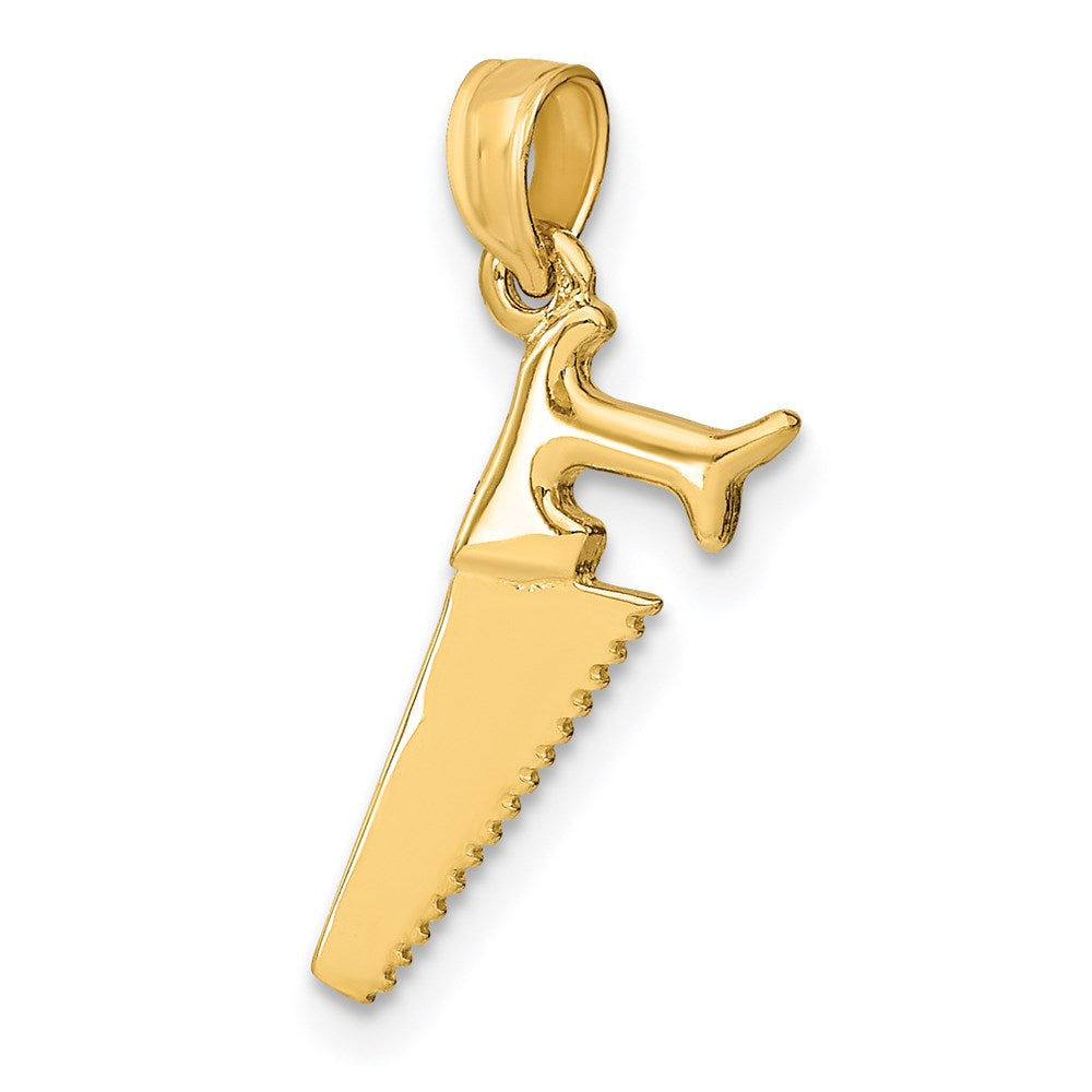 14K Yellow Gold 3-D Saw Charm