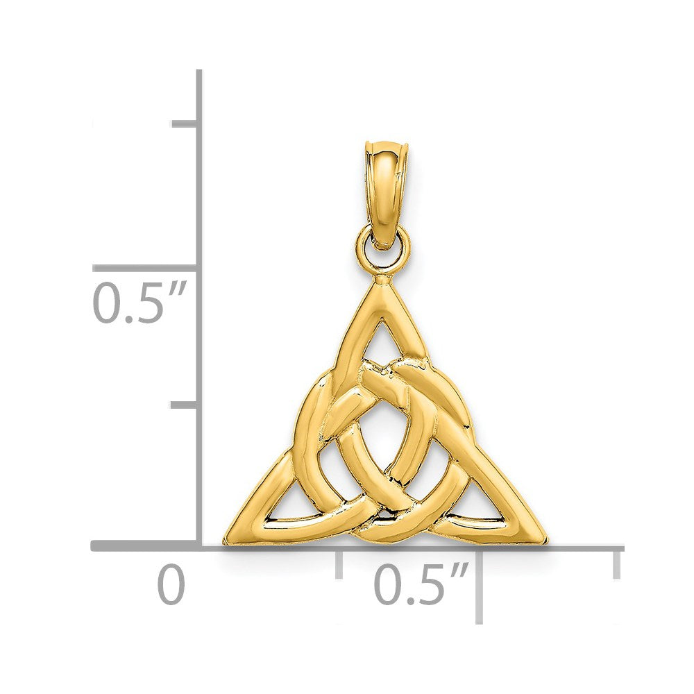 14K Yellow Gold Small Celtic Trinity Knot Charm