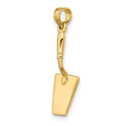 14K Yellow Gold 3-D Concrete Tool Spatula Charm
