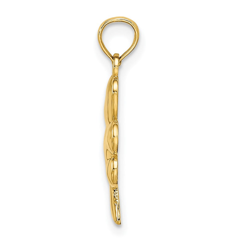 14K Yellow Gold 3-Leaf Clover Charm