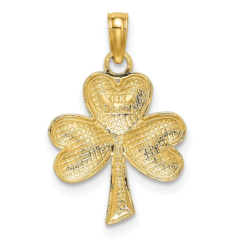 14K Yellow Gold 3-Leaf Clover Charm