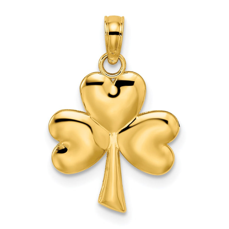 14K Yellow Gold 3-Leaf Clover Charm