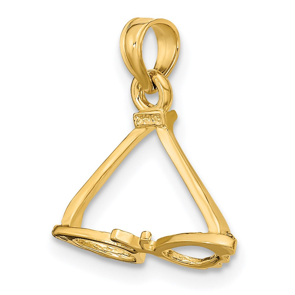14K Yellow Gold 3-D Polished Butterfly Sunglasses Charm