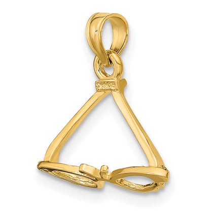 14K Yellow Gold 3-D Polished Butterfly Sunglasses Charm