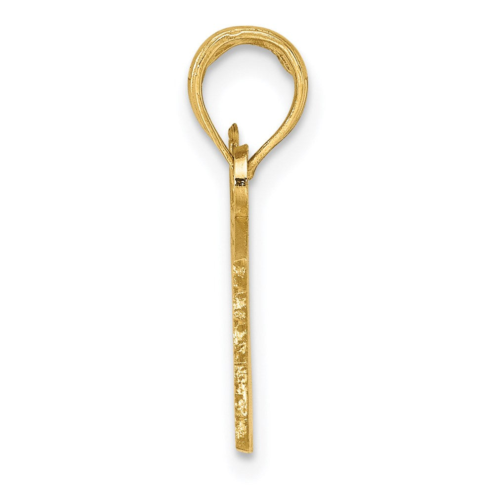 14K Yellow Gold American Flag Charm