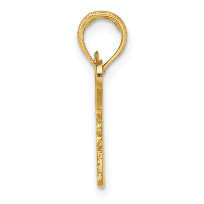 14K Yellow Gold American Flag Charm