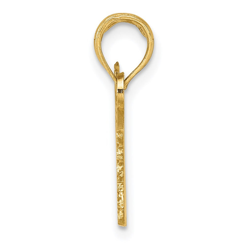 14K Yellow Gold American Flag Charm