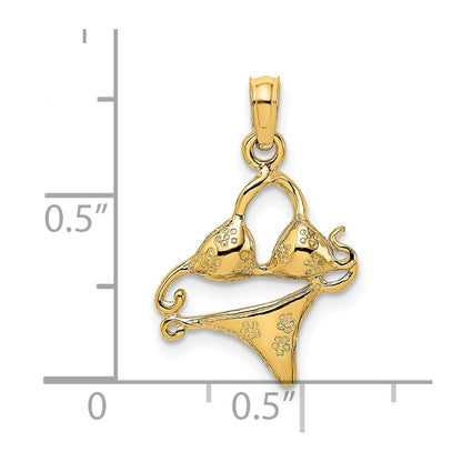 14K Yellow Gold Bikini Bathing Suit Charm