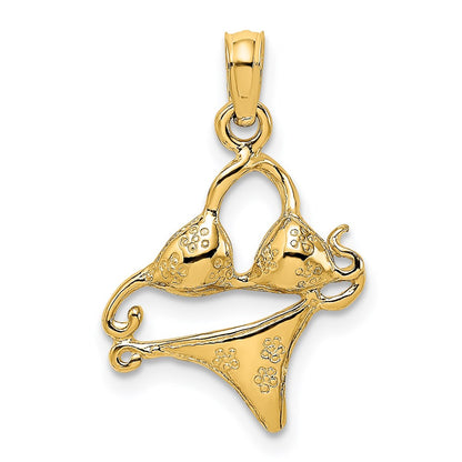 14K Yellow Gold Bikini Bathing Suit Charm