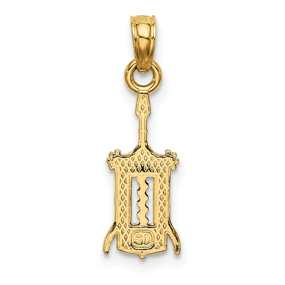 14K Yellow Gold Wine Opener Charm