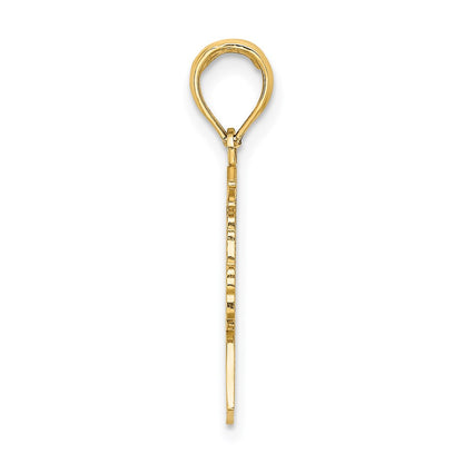 14K Yellow Gold Polished Female Graduation Profile W/ Diploma Charm