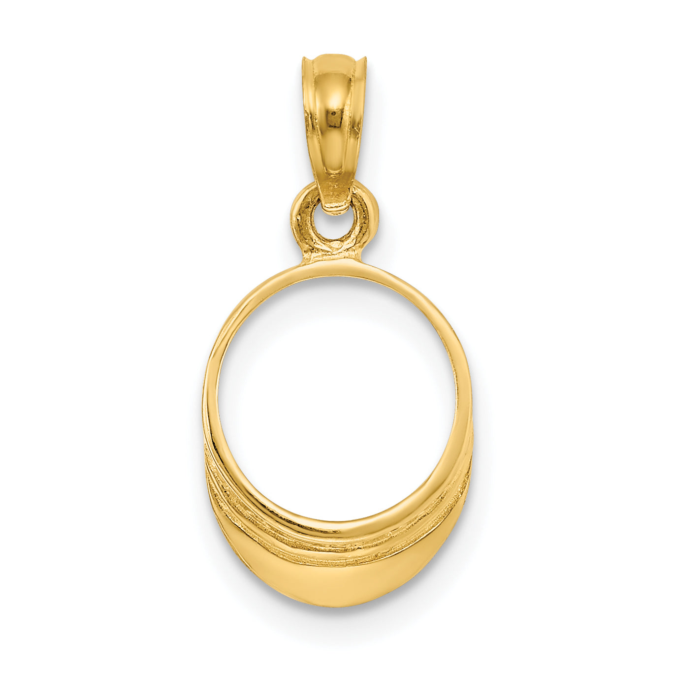 14K Yellow Gold 3-D Polished Beach Bum Sun Visor Charm