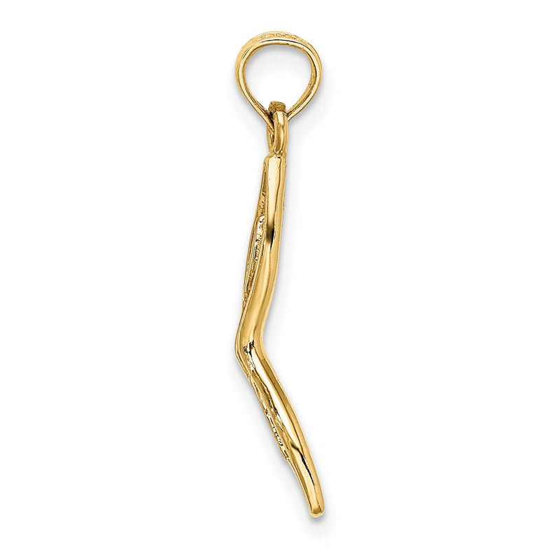 14K Yellow Gold 3-D Beveled Masquerade Mask Charm