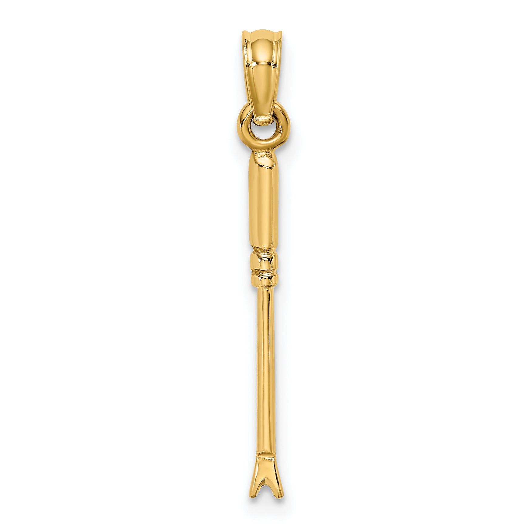 14K Yellow Gold 3-D Weeding Garden Tool Charm