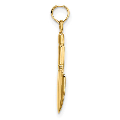 14K Yellow Gold 3-D Trowel Garden Tool Charm