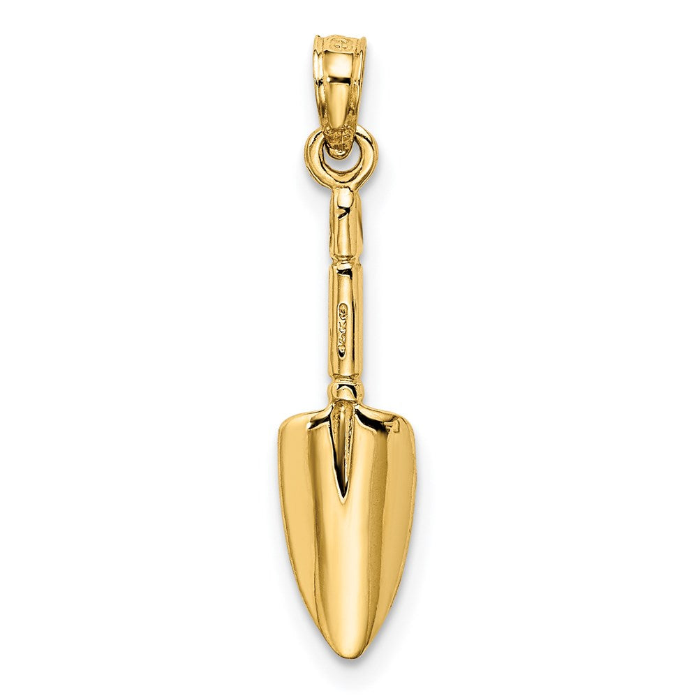 14K Yellow Gold 3-D Trowel Garden Tool Charm